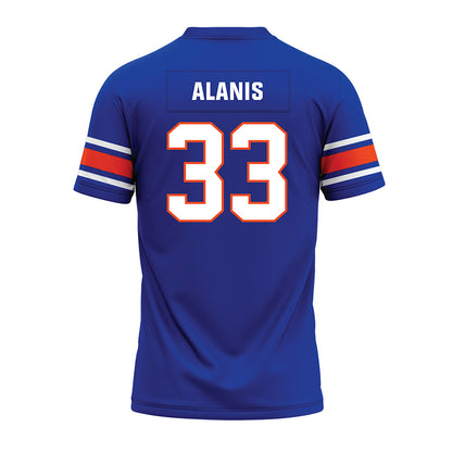 Boise State - NCAA Football : Josiah Alanis - Blue Premium Football Jersey-1