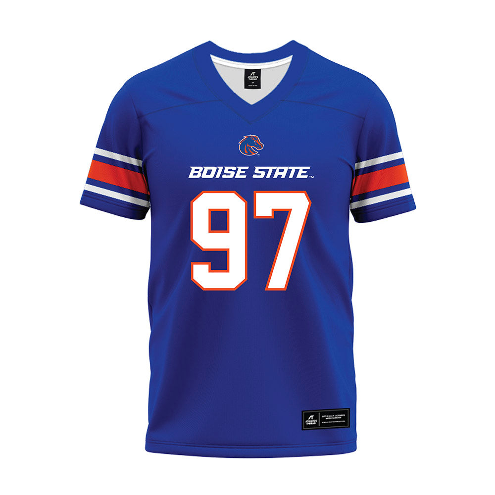 Boise State - NCAA Football : Mikaio Edward - Blue Premium Football Jersey-0