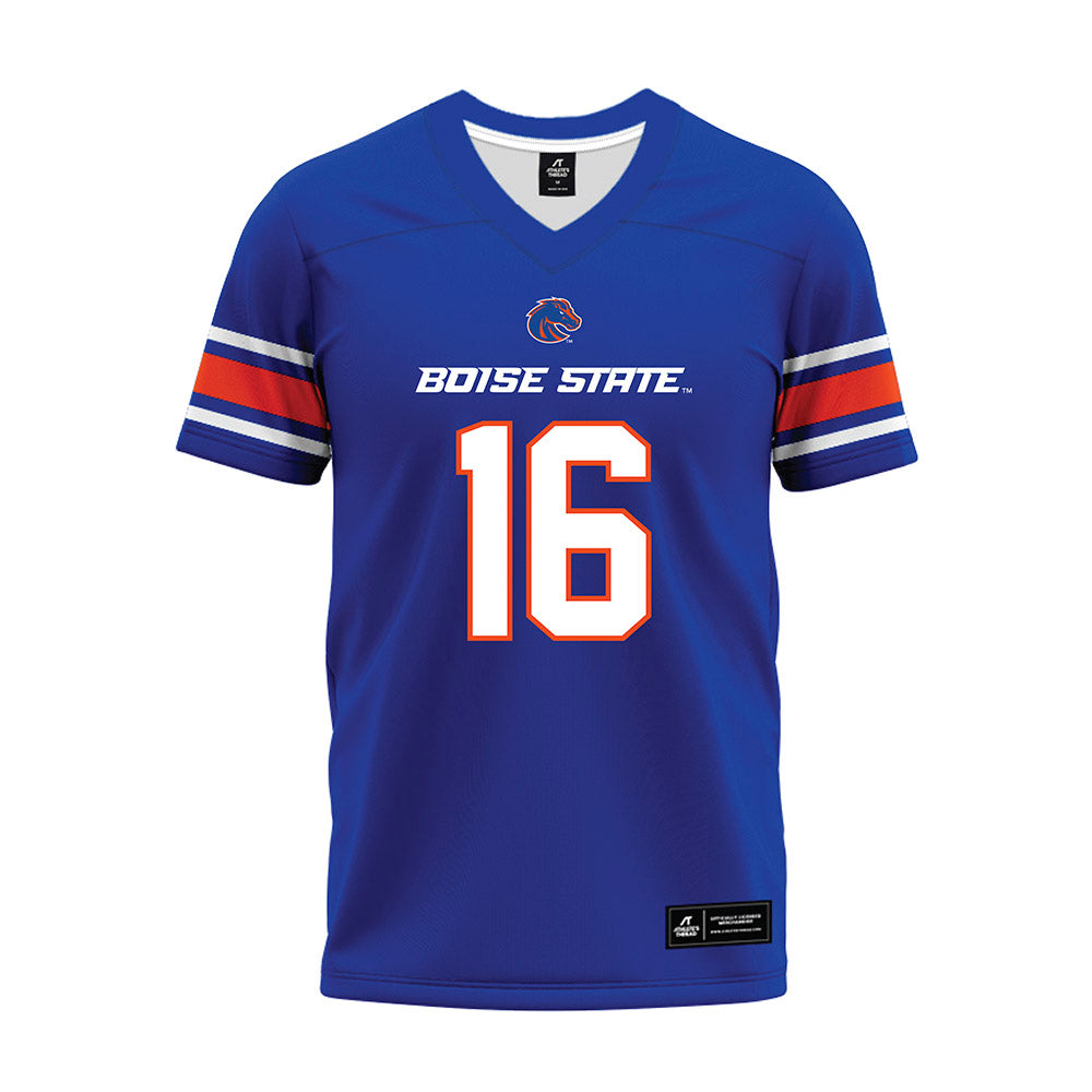 Boise State - NCAA Football : Jackson Taylor - Blue Premium Football Jersey-0