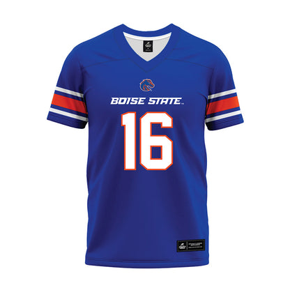 Boise State - NCAA Football : Jackson Taylor - Blue Premium Football Jersey-0