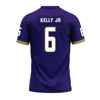 JMU - NCAA Football : DJ Kelly Jr - Purple Premium Football Jersey-1