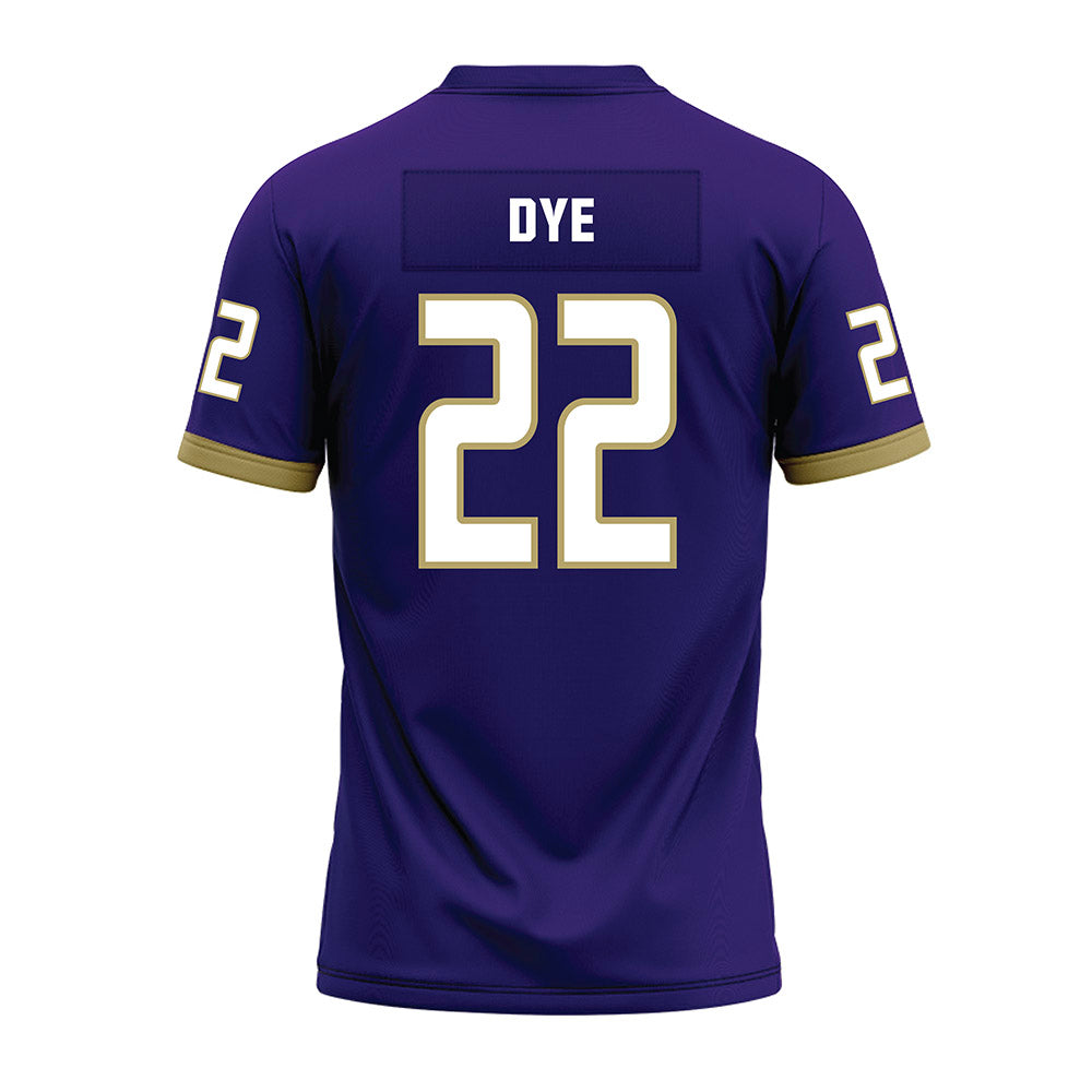 JMU - NCAA Football : Trashon Dye - Purple Premium Football Jersey-1