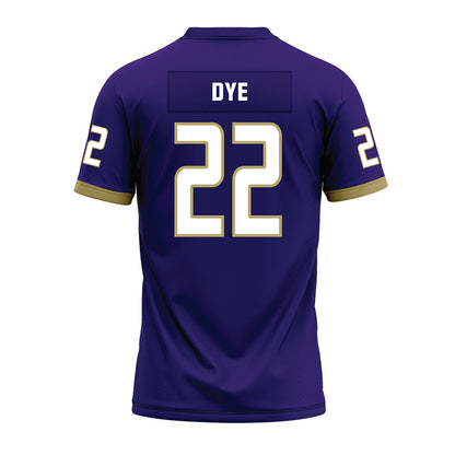 JMU - NCAA Football : Trashon Dye - Purple Premium Football Jersey-1