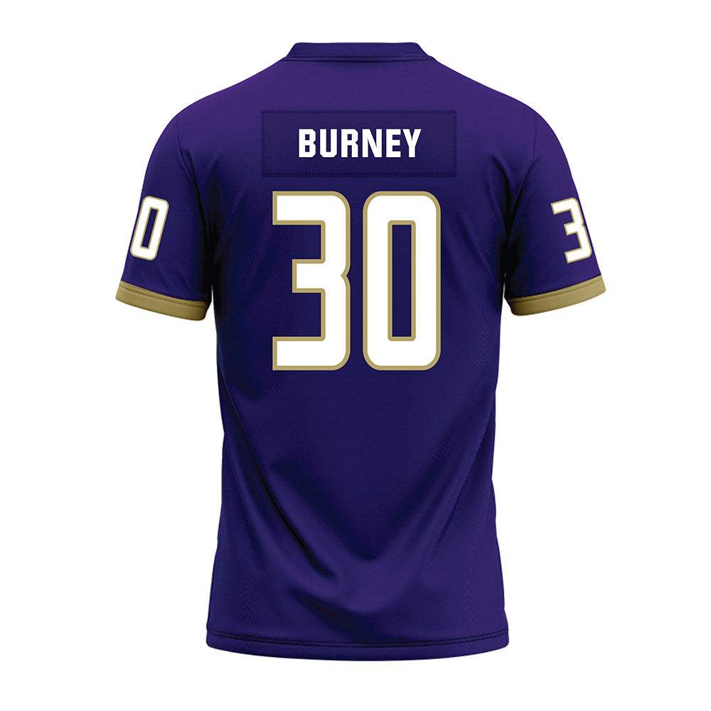 JMU - NCAA Football : Trace Burney - Purple Premium Football Jersey-1