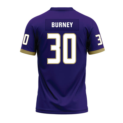 JMU - NCAA Football : Trace Burney - Purple Premium Football Jersey-1