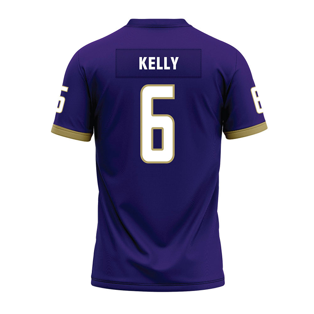 JMU - NCAA Football : DJ Kelly - Purple Premium Football Jersey-1