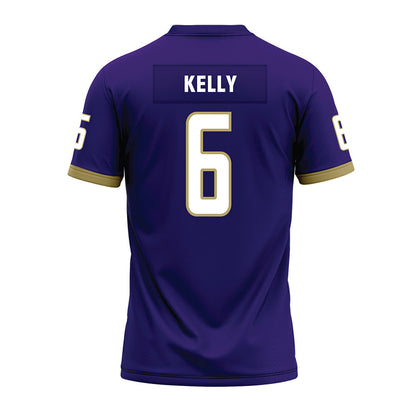 JMU - NCAA Football : DJ Kelly - Purple Premium Football Jersey-1
