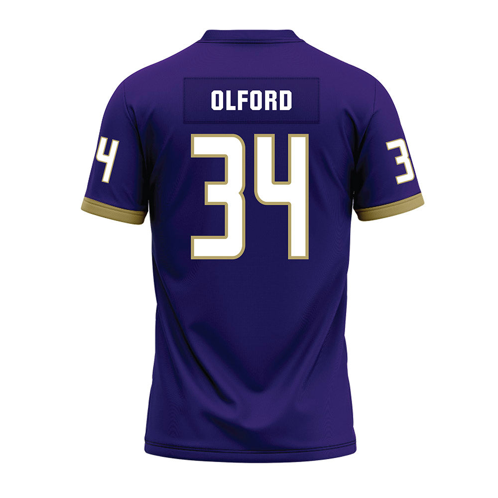 JMU - NCAA Football : Jamal Olford - Purple Premium Football Jersey-1