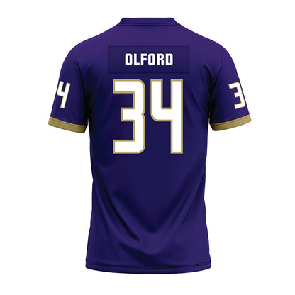 JMU - NCAA Football : Jamal Olford - Purple Premium Football Jersey-1