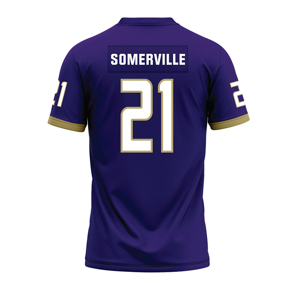 JMU - NCAA Football : Jamari Somerville - Purple Premium Football Jersey