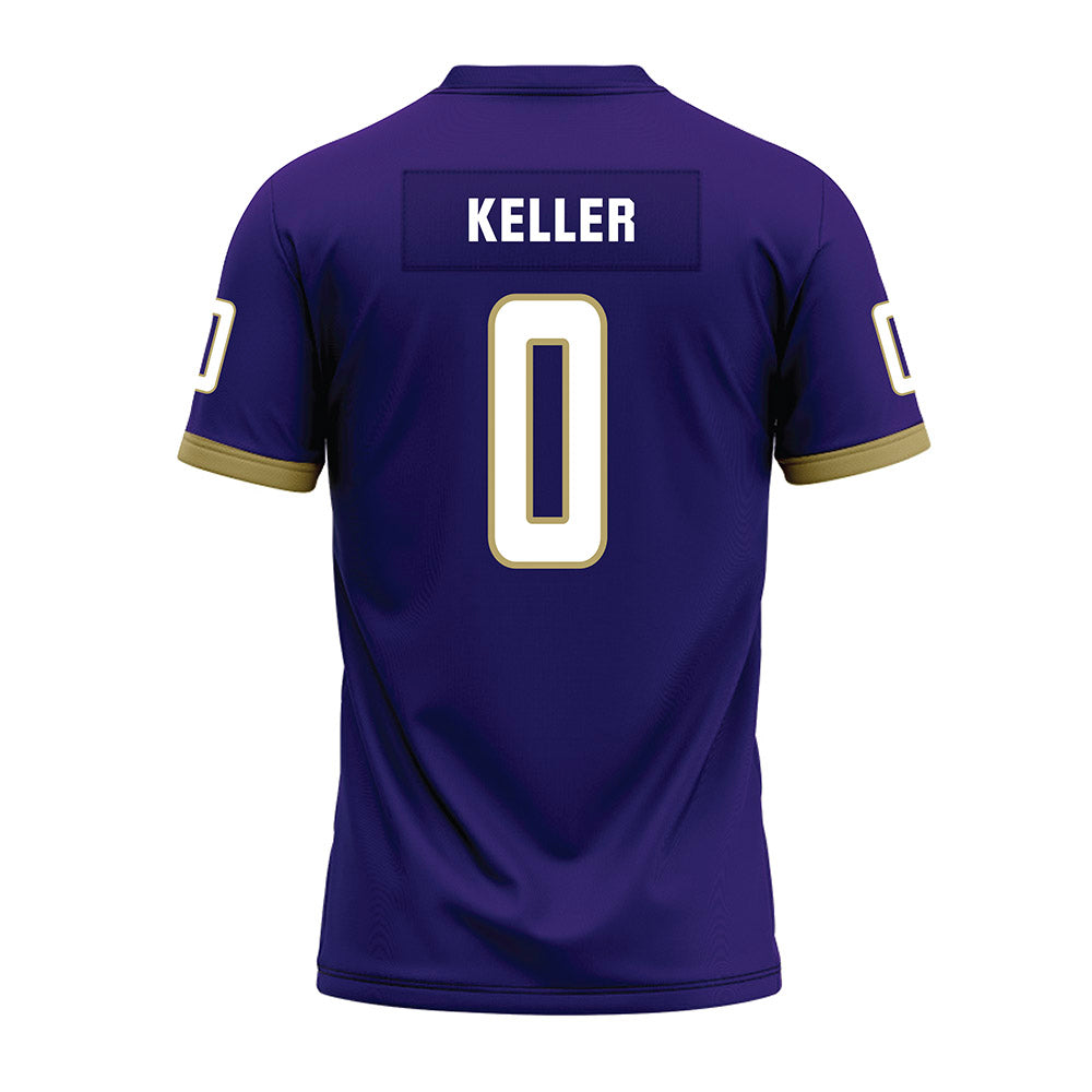 JMU - NCAA Football : Cole Keller - Purple Premium Football Jersey-1