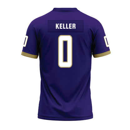 JMU - NCAA Football : Cole Keller - Purple Premium Football Jersey-1