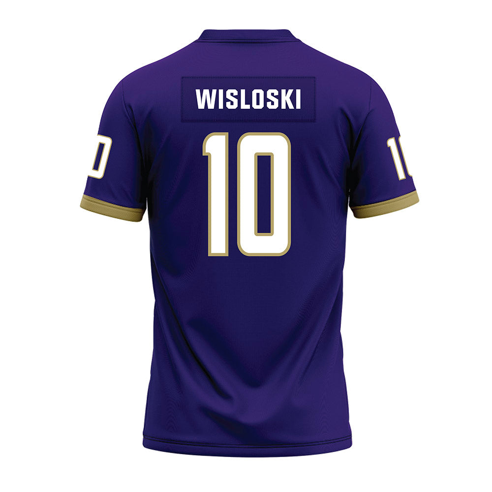 JMU - NCAA Football : Braeden Wisloski - Purple Premium Football Jersey-1