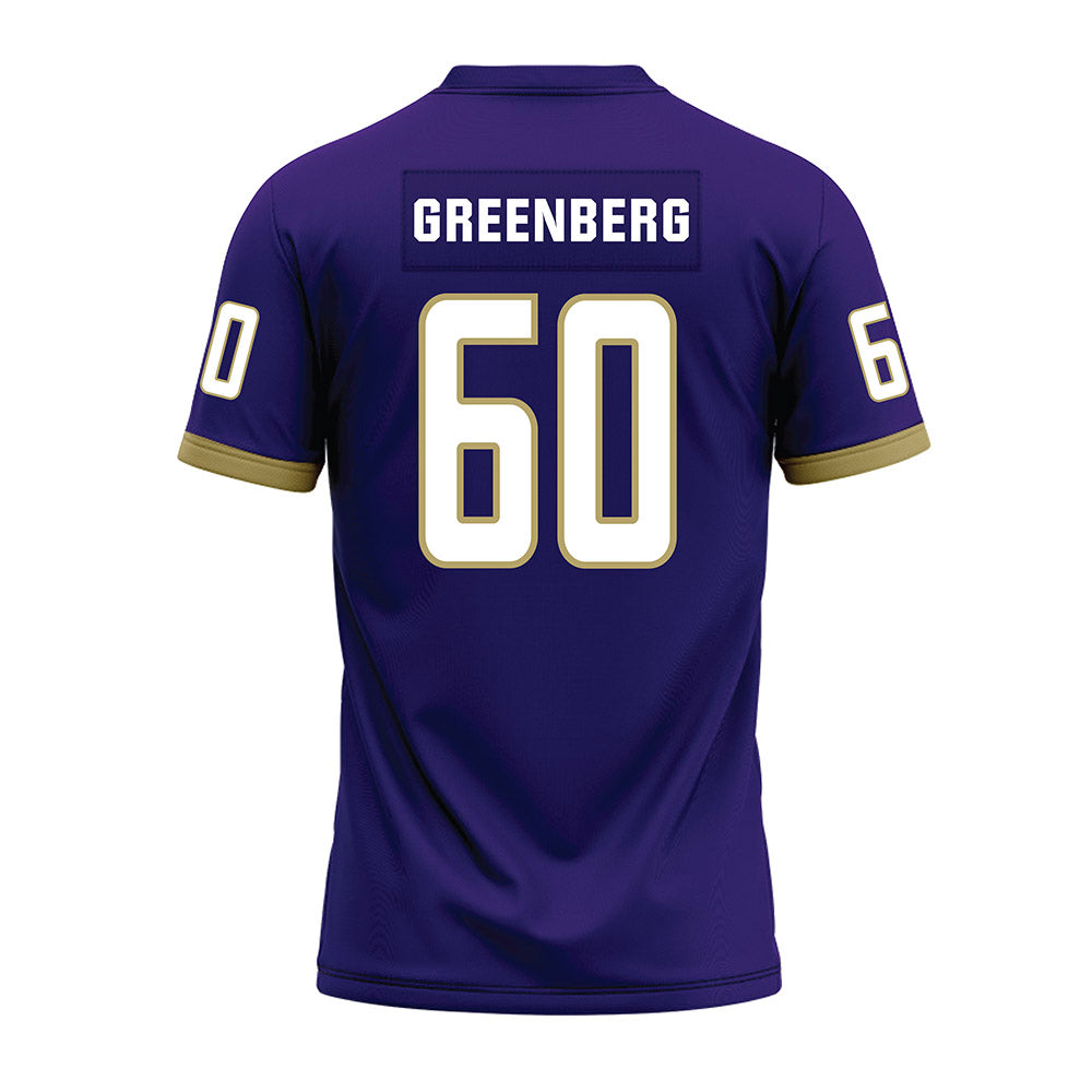 JMU - NCAA Football : Zach Greenberg - Purple Premium Football Jersey-1