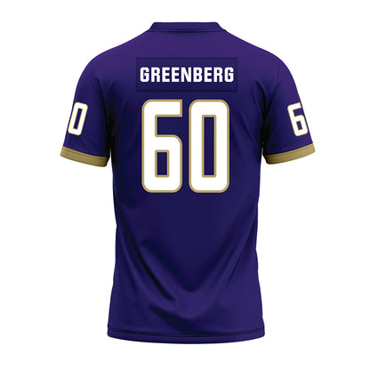 JMU - NCAA Football : Zach Greenberg - Purple Premium Football Jersey-1