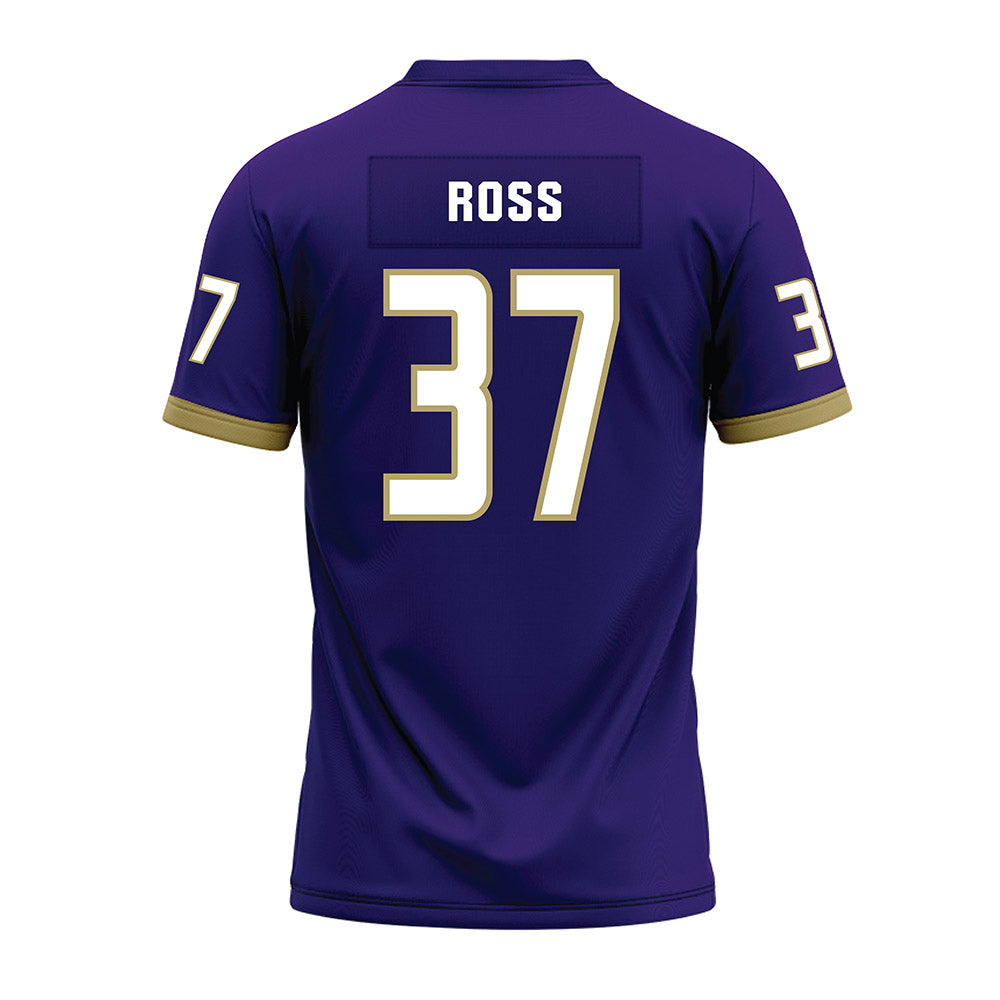 JMU - NCAA Football : Hayden Ross - Purple Premium Football Jersey-1