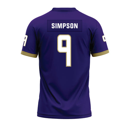 JMU - NCAA Football : Keitrone Simpson - Purple Premium Football Jersey-1