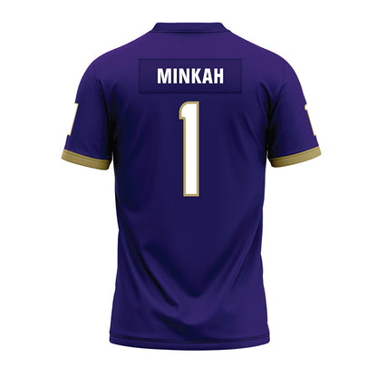 JMU - NCAA Football : Damier Minkah - Purple Premium Football Jersey-1
