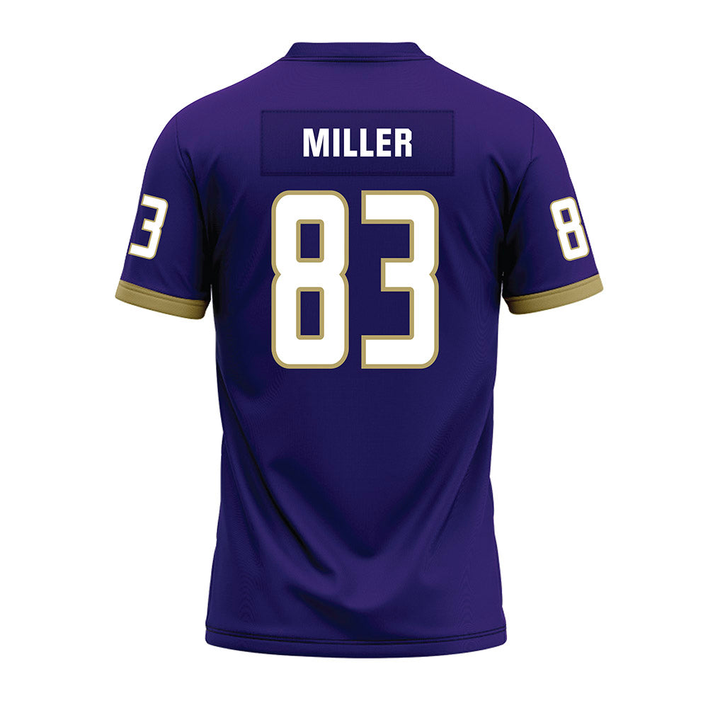 JMU - NCAA Football : Chase Miller - Purple Premium Football Jersey-1