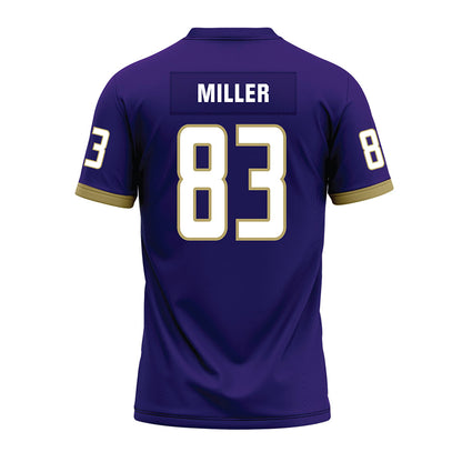 JMU - NCAA Football : Chase Miller - Purple Premium Football Jersey-1