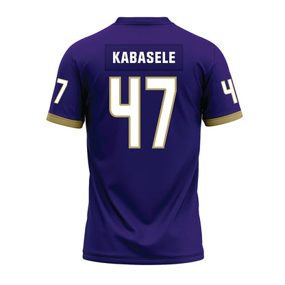 JMU - NCAA Football : Kevin Kabasele - Purple Premium Football Jersey-1