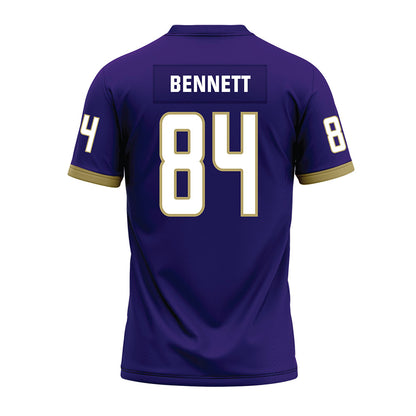JMU - NCAA Football : Andrew Bennett - Purple Premium Football Jersey-1