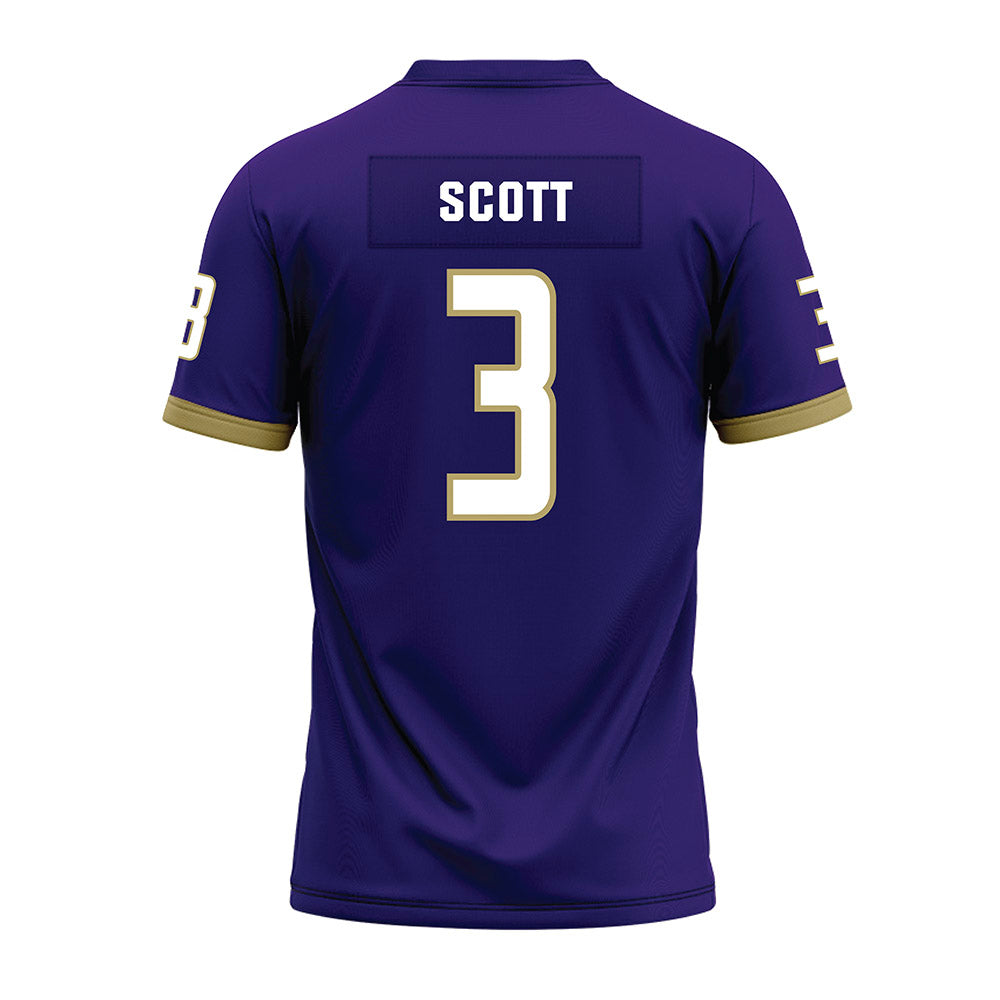JMU - NCAA Football : Corey Scott - Purple Premium Football Jersey-1