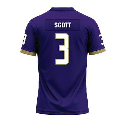 JMU - NCAA Football : Corey Scott - Purple Premium Football Jersey-1