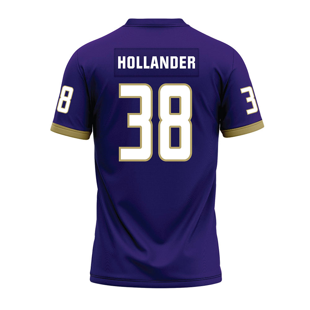 JMU - NCAA Football : Stephen Hollander - Purple Premium Football Jersey