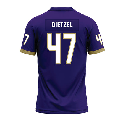 JMU - NCAA Football : Mitchell Dietzel - Purple Premium Football Jersey-1