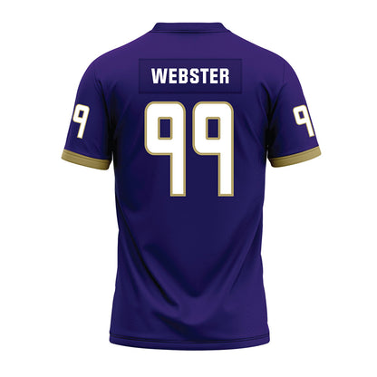 JMU - NCAA Football : Cole Webster - Purple Premium Football Jersey-1