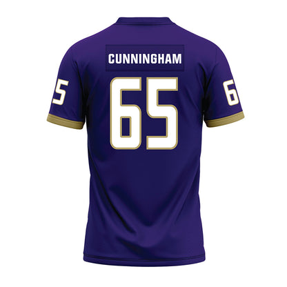 JMU - NCAA Football : Parker Cunningham - Purple Premium Football Jersey-1
