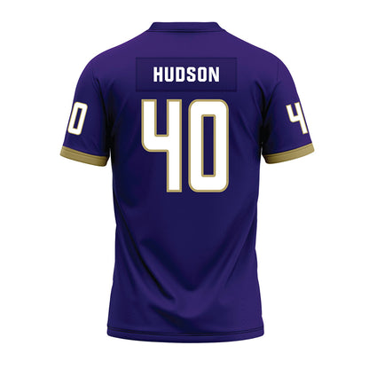 JMU - NCAA Football : Zion Hudson - Purple Premium Football Jersey-1