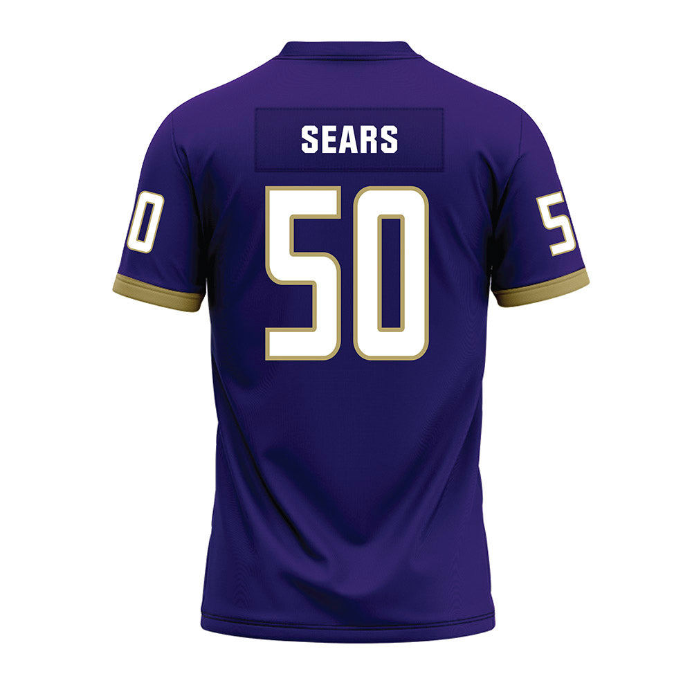 JMU - NCAA Football : Jesse Sears - Purple Premium Football Jersey-1