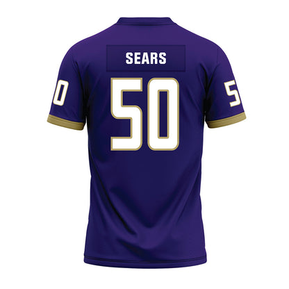 JMU - NCAA Football : Jesse Sears - Purple Premium Football Jersey-1