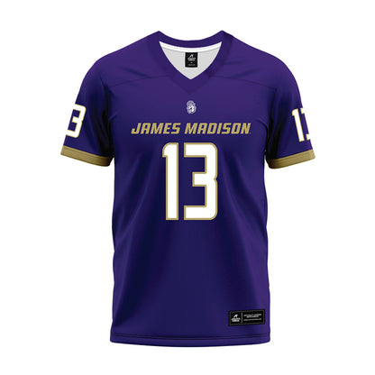 JMU - NCAA Football : KD Mosley - Purple Premium Football Jersey-0