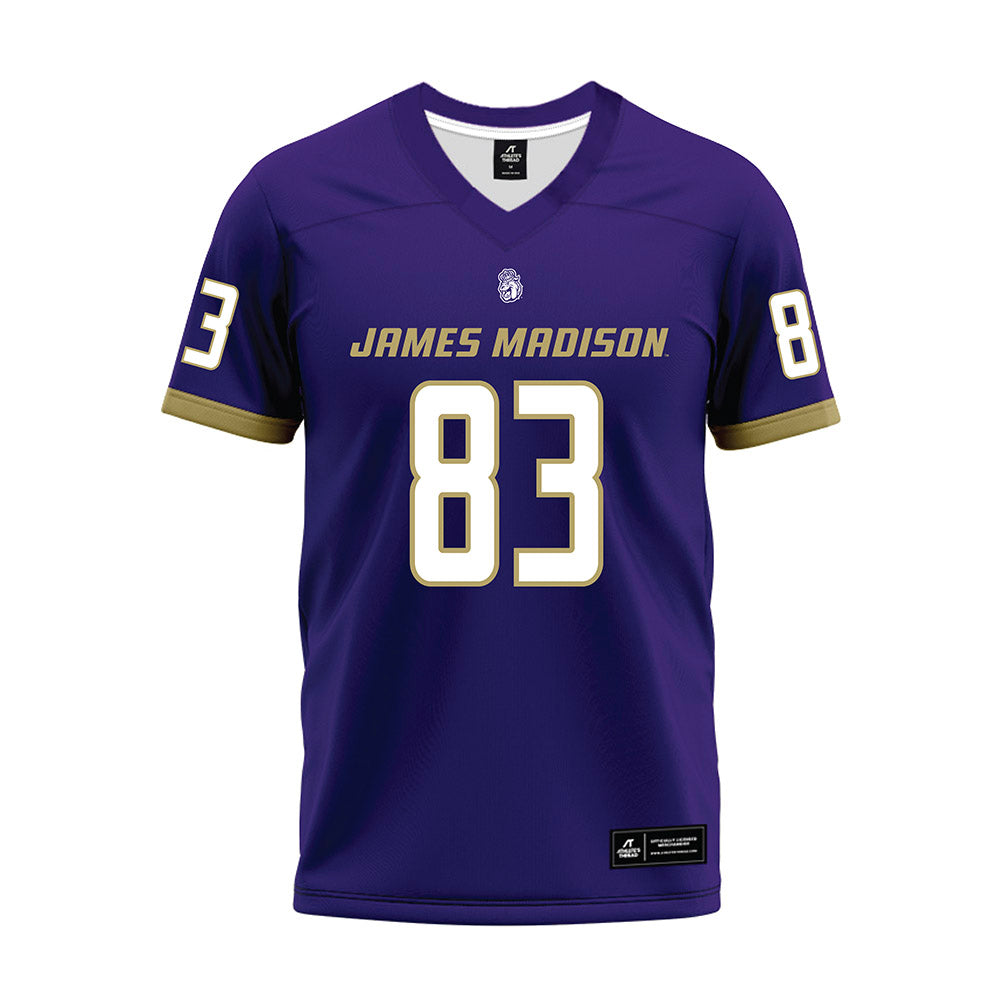 JMU - NCAA Football : Chase Miller - Purple Premium Football Jersey-0