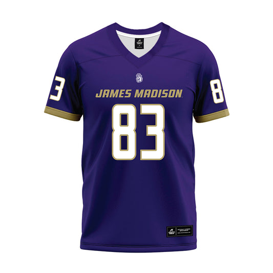 JMU - NCAA Football : Chase Miller - Purple Premium Football Jersey-0