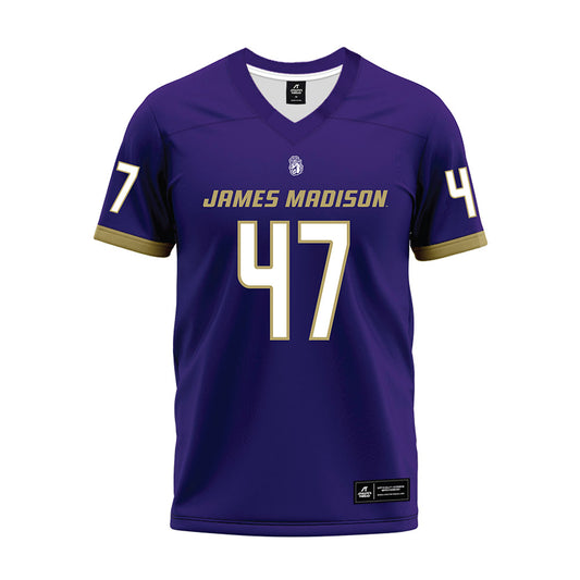 JMU - NCAA Football : Kevin Kabasele - Purple Premium Football Jersey-0