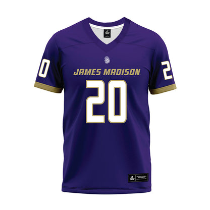 JMU - NCAA Football : Terrence Jones II - Purple Premium Football Jersey-0