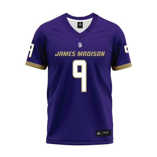 JMU - NCAA Football : Keitrone Simpson - Purple Premium Football Jersey-0