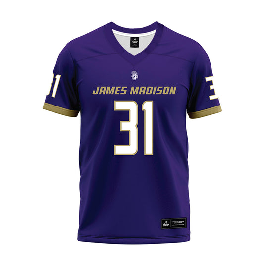 JMU - NCAA Football : Roddrey McWilliams - Purple Premium Football Jersey-0