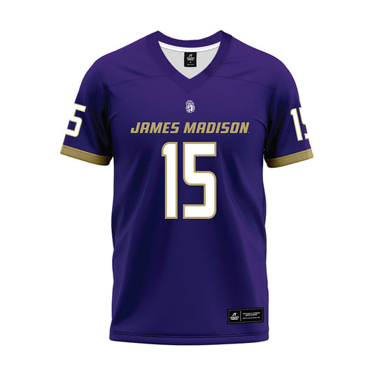 JMU - NCAA Football : Blake Kendall - Purple Premium Football Jersey-0