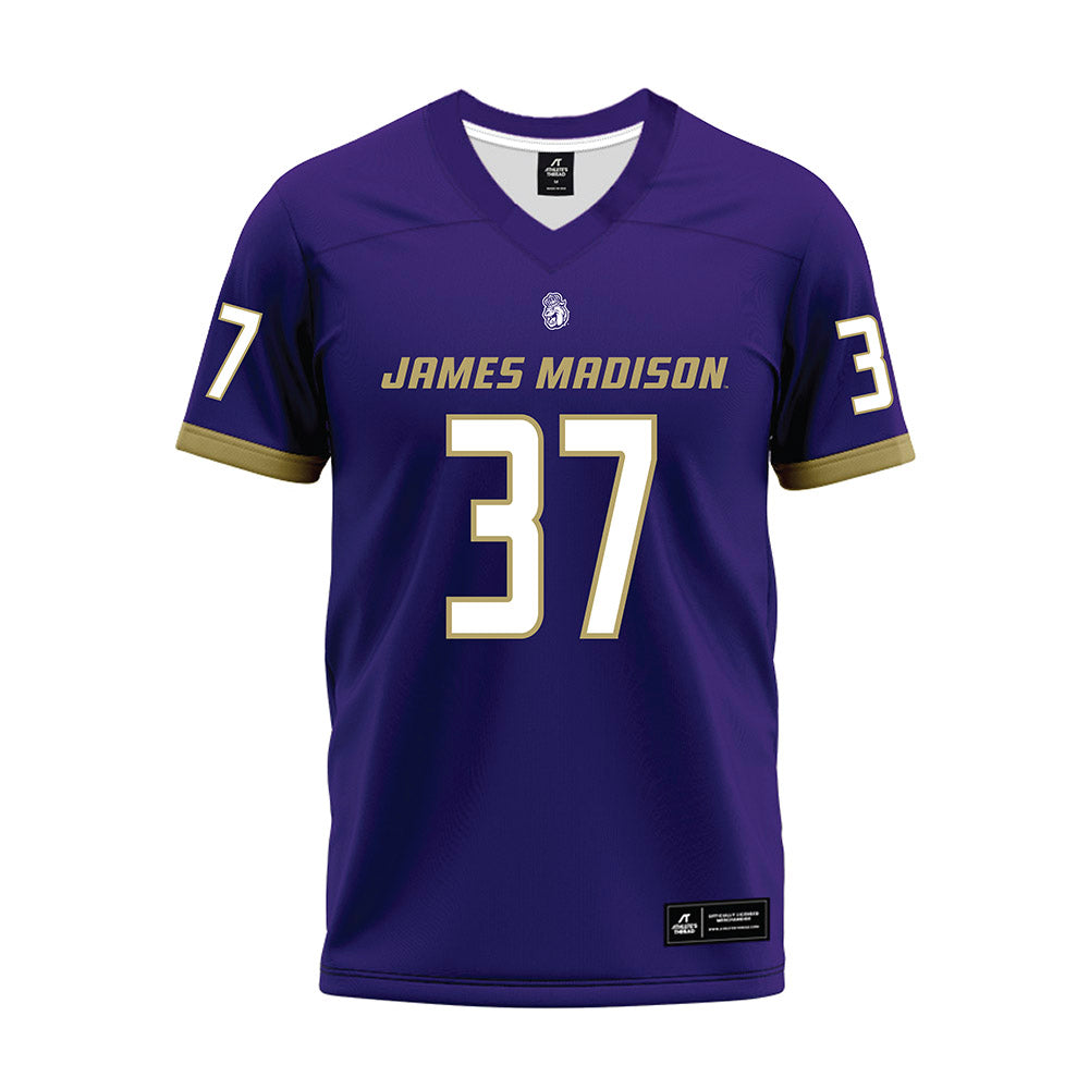JMU - NCAA Football : Hayden Ross - Purple Premium Football Jersey-0