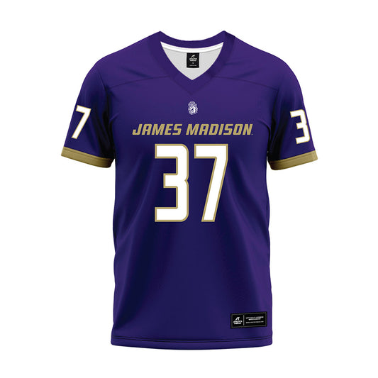 JMU - NCAA Football : Hayden Ross - Purple Premium Football Jersey-0