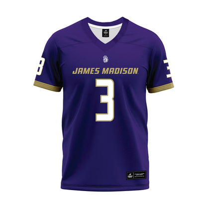 JMU - NCAA Football : Corey Scott - Purple Premium Football Jersey-0