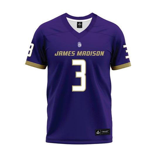 JMU - NCAA Football : Corey Scott - Purple Premium Football Jersey-0