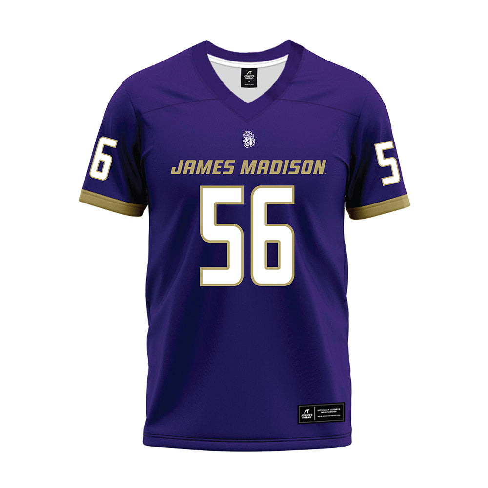 JMU - NCAA Football : Tyler Brown - Purple Premium Football Jersey-0
