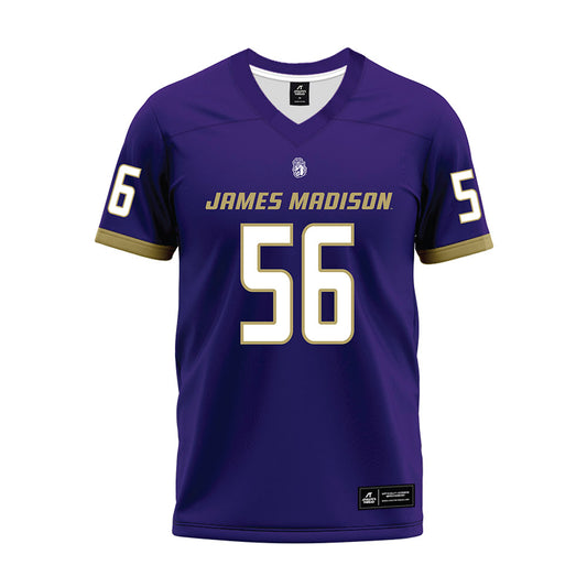 JMU - NCAA Football : Tyler Brown - Purple Premium Football Jersey-0