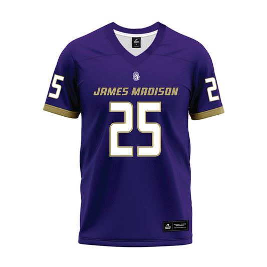 JMU - NCAA Football : Terrence Jones II - Purple Premium Football Jersey-0